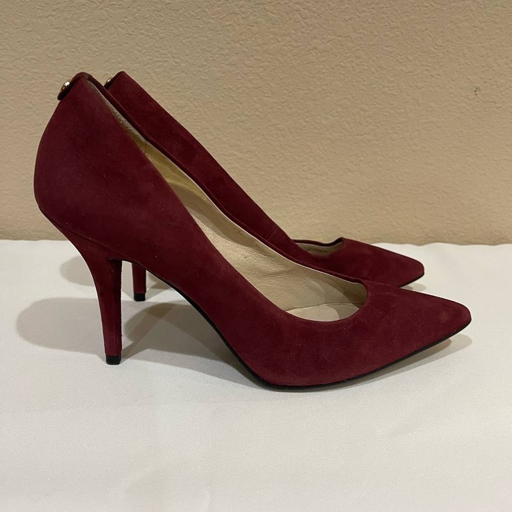 Michael Kors Wine Red Suede Pumps